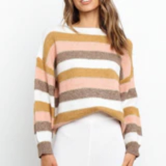 Petal & Pup Tonk Knit Brown Stripe - Picture 1 of 1
